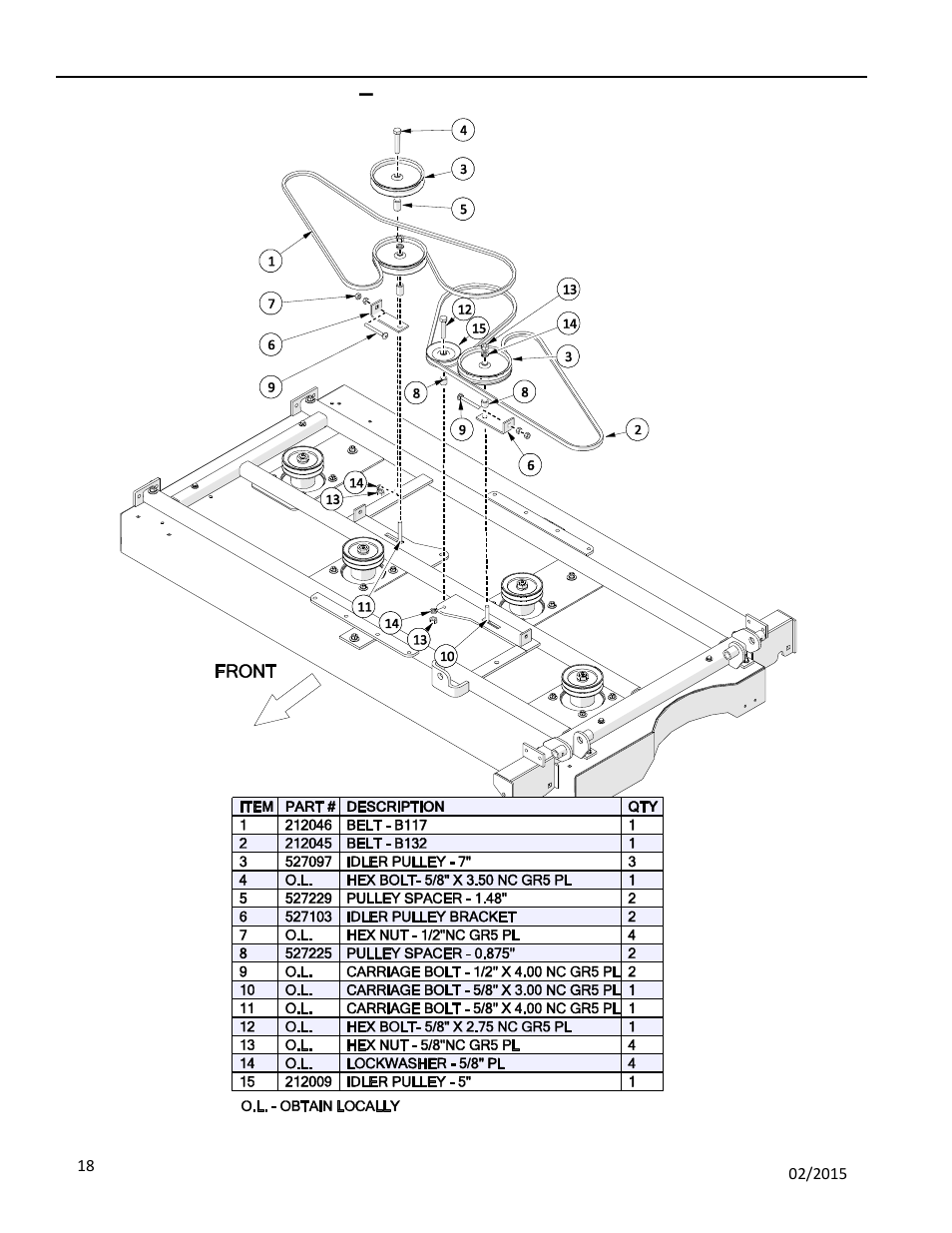 13 belt drive assembly – wing, Rive, Ssembly | Progressive Turf Equipment TDR-30 User Manual | Page 66 / 88