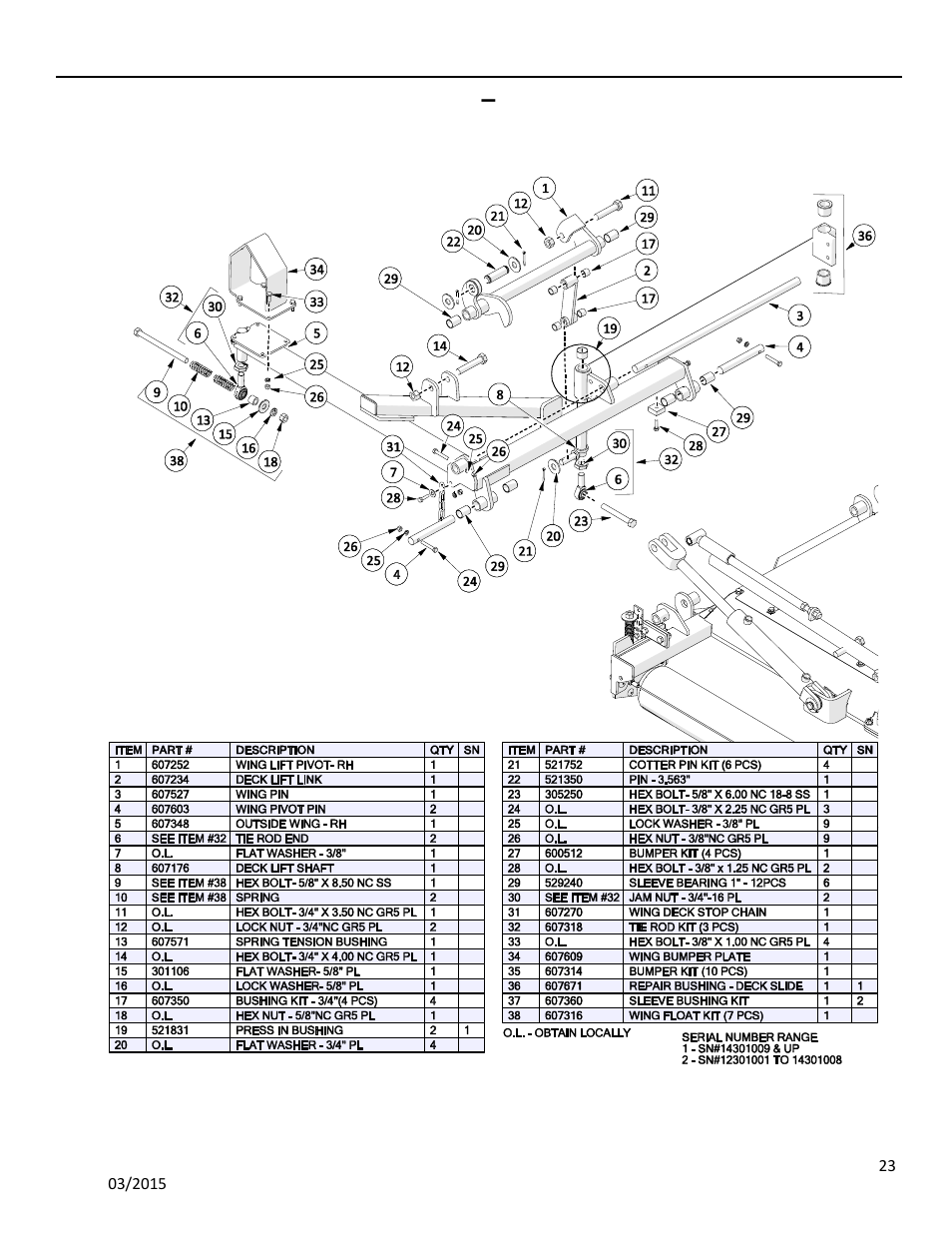 4 outer wing frame assembly – rh, Uter, Rame | Ssembly | Progressive Turf Equipment TDR-30 User Manual | Page 71 / 88