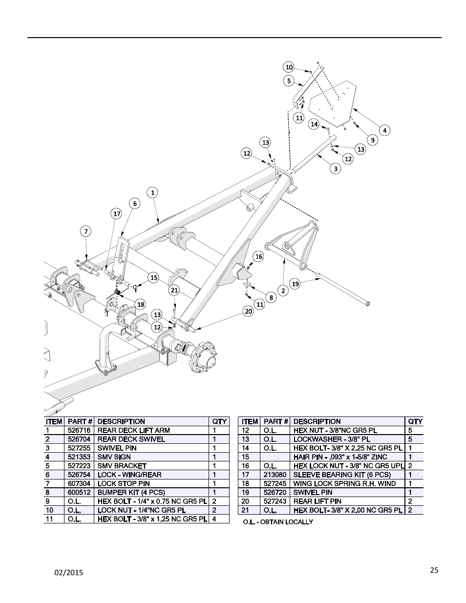 6 rear lift assembly, Ssembly | Progressive Turf Equipment TDR-30 User Manual | Page 73 / 88