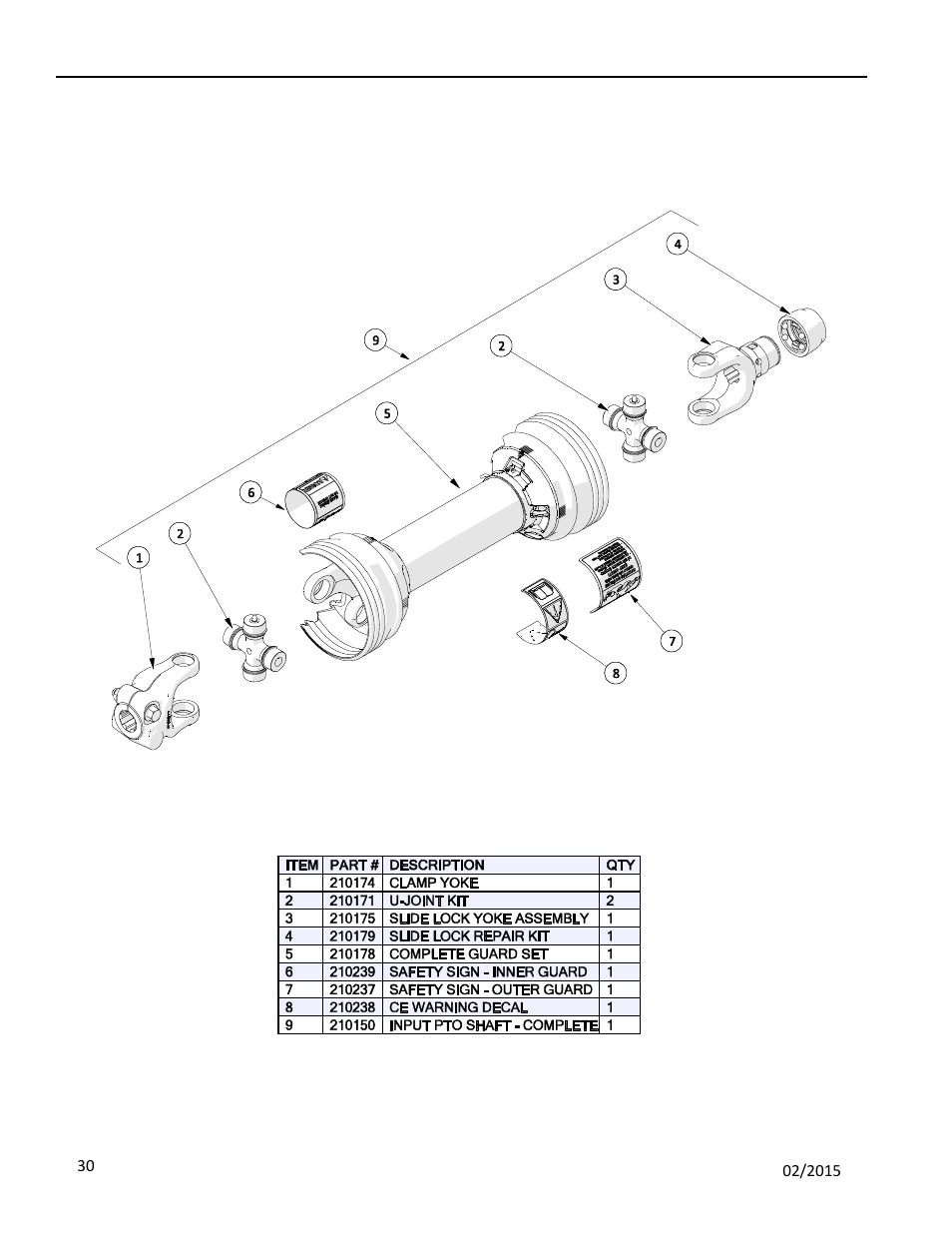 2 input pto shaft, Nput, Haft | Progressive Turf Equipment TDR-30 User Manual | Page 78 / 88