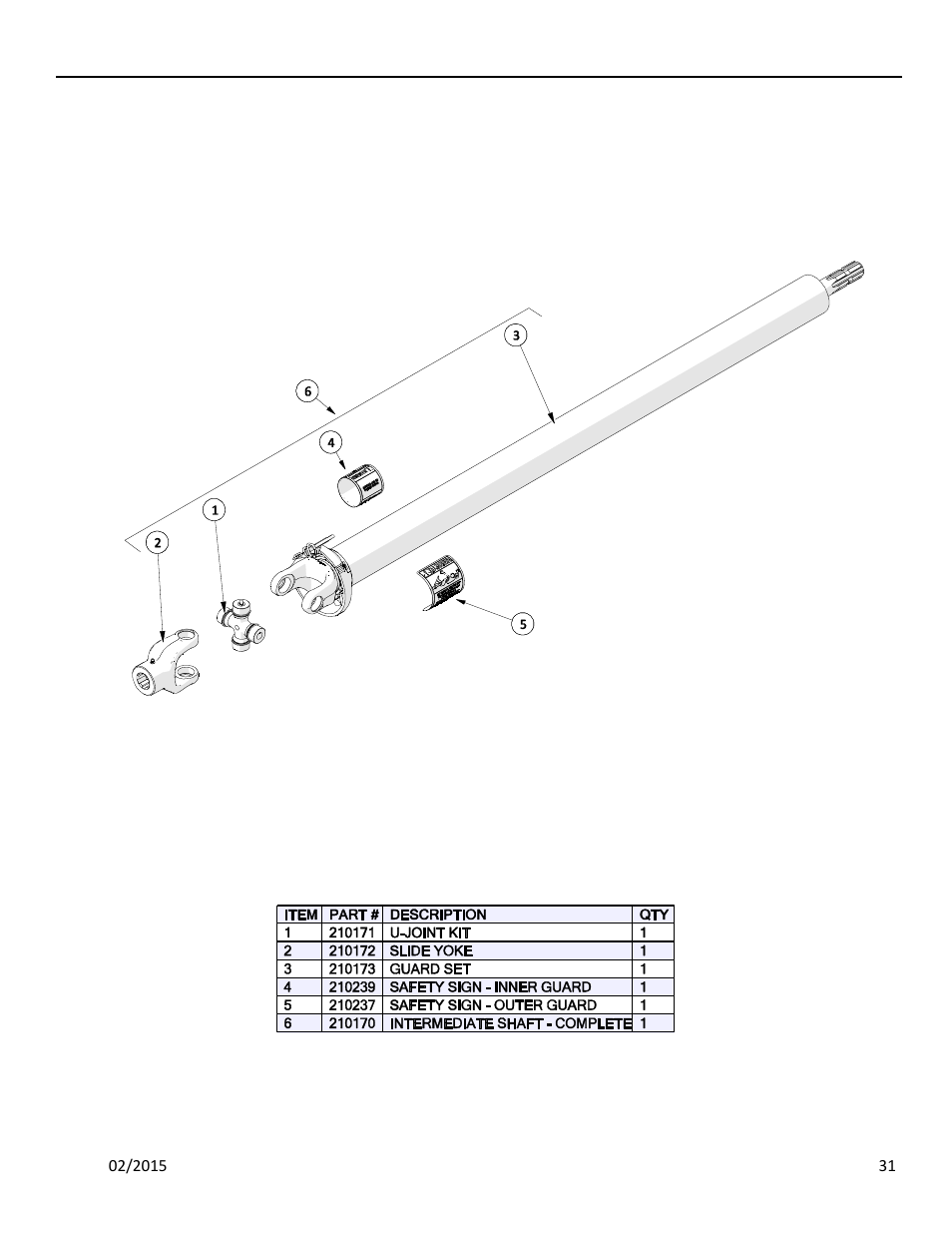 3 intermediate pto shaft, Ntermediate, Haft | Progressive Turf Equipment TDR-30 User Manual | Page 79 / 88