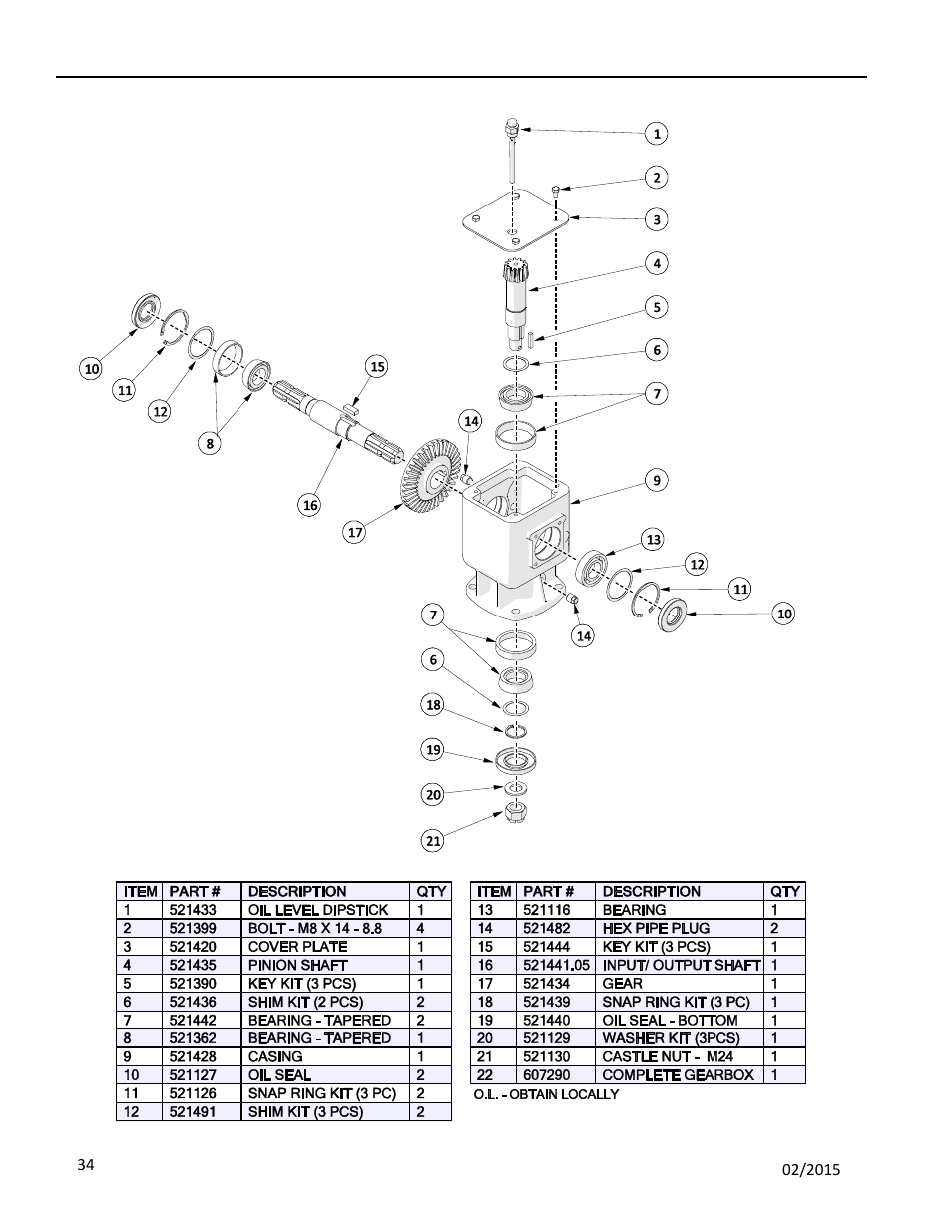 6 wing deck gearbox, Earbox | Progressive Turf Equipment TDR-30 User Manual | Page 82 / 88