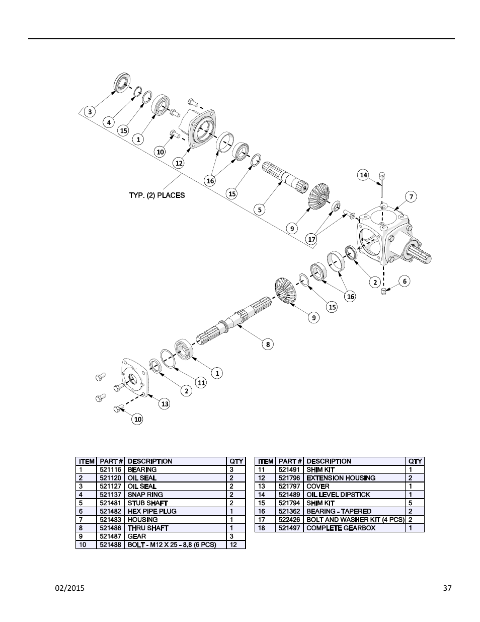 9 4 way gearbox, Earbox | Progressive Turf Equipment TDR-30 User Manual | Page 85 / 88