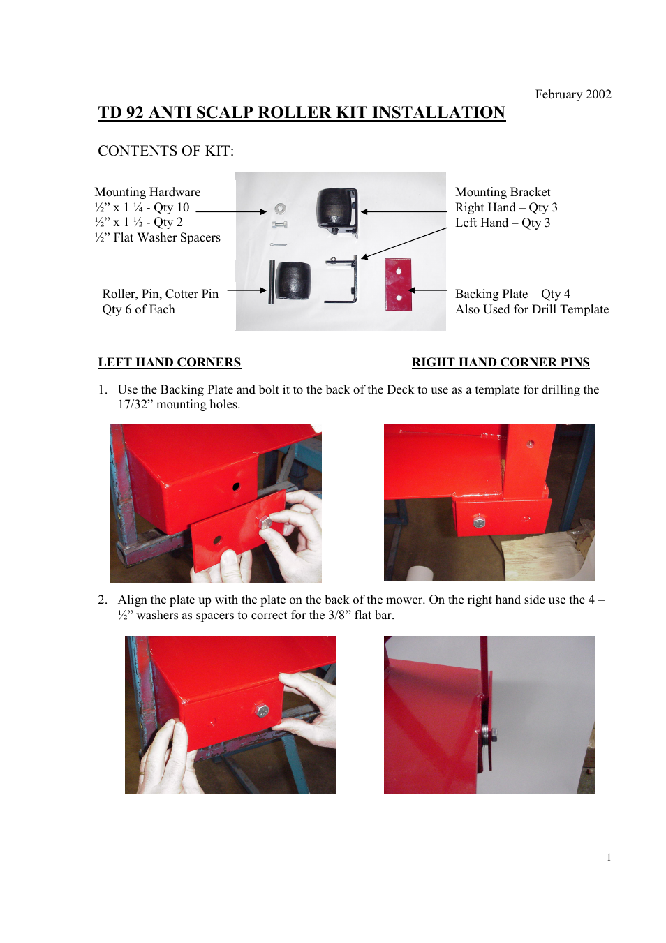 Progressive Turf Equipment 522427 User Manual | 2 pages