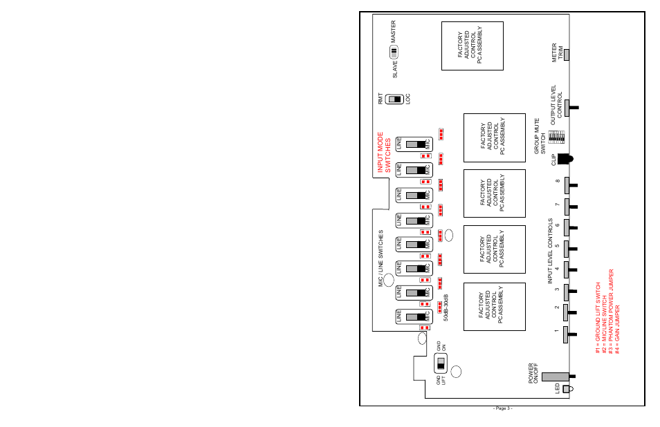 Input mode switches | Protech Audio 2004 User Manual | Page 4 / 5