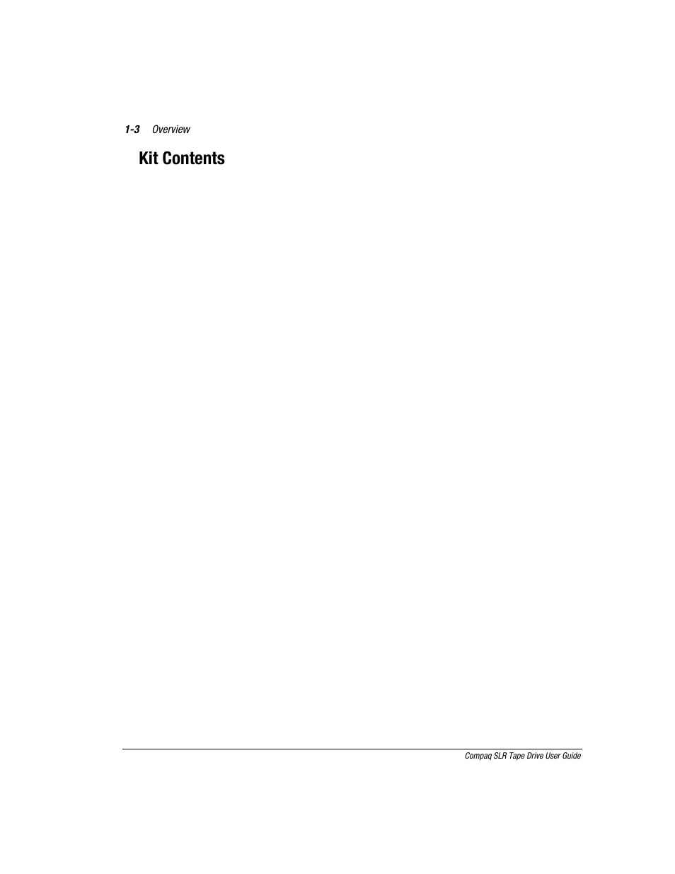 Kit contents | Compaq 340622-002 User Manual | Page 12 / 79