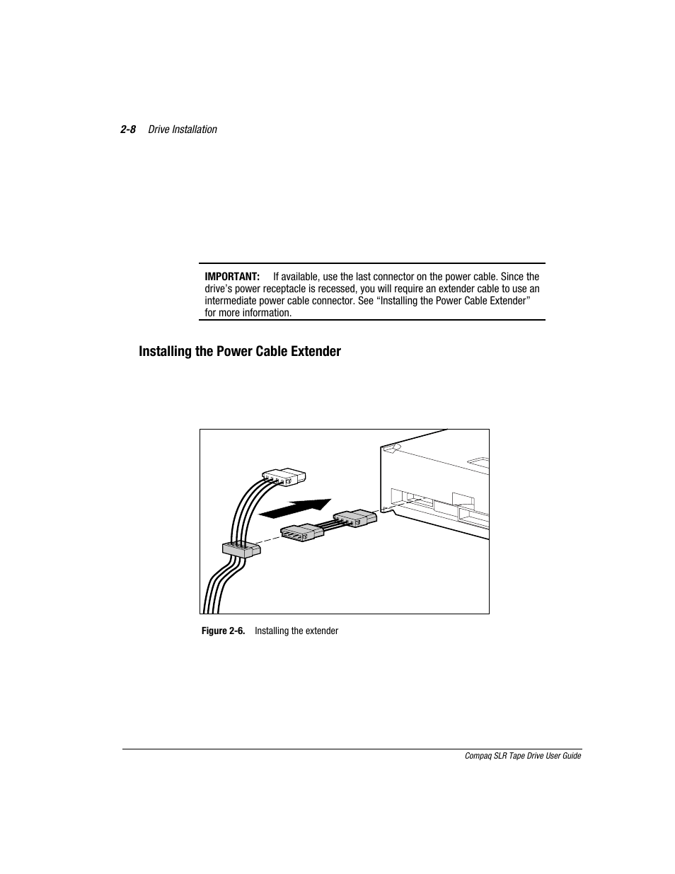 Installing the power cable extender | Compaq 340622-002 User Manual | Page 20 / 79