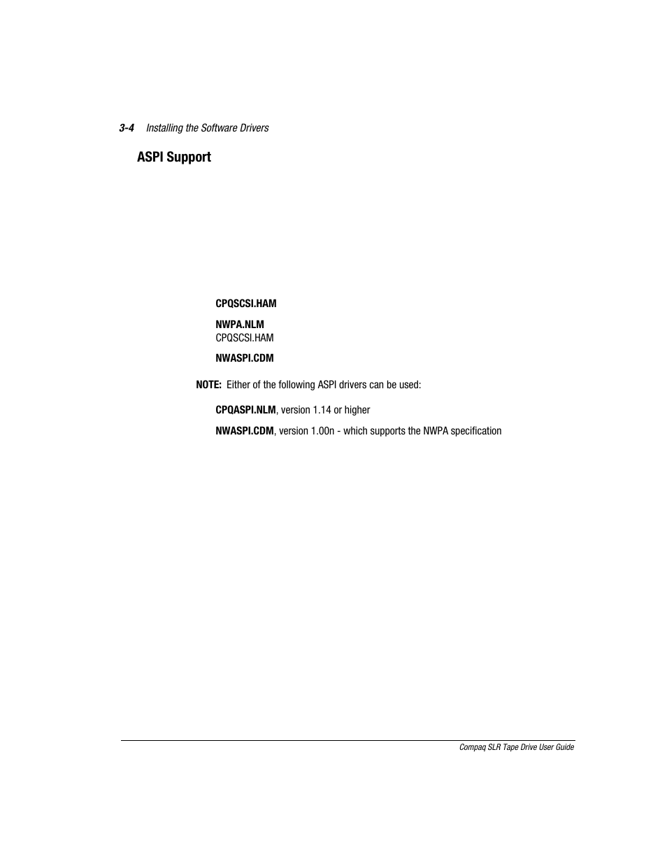 Aspi support | Compaq 340622-002 User Manual | Page 25 / 79