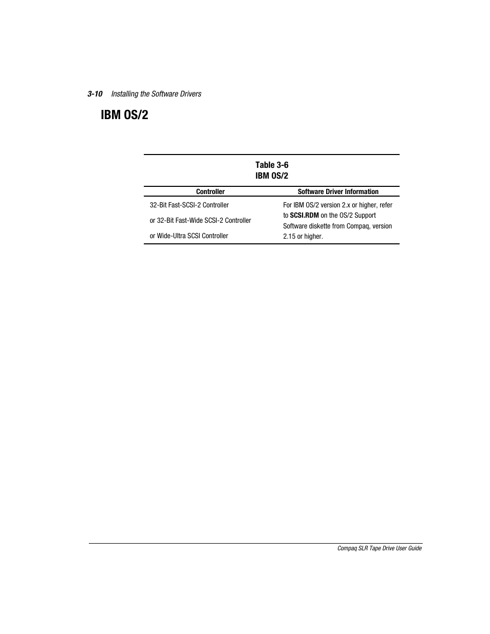 Ibm os/2 | Compaq 340622-002 User Manual | Page 31 / 79