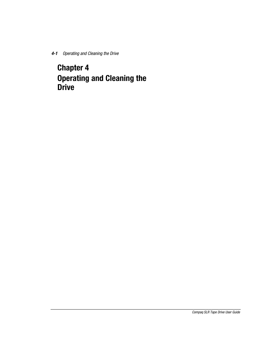 Chapter 4: operating and cleaning the drive, Chapter 4, Operating and cleaning the drive | Chapter 4 operating and cleaning the drive | Compaq 340622-002 User Manual | Page 34 / 79