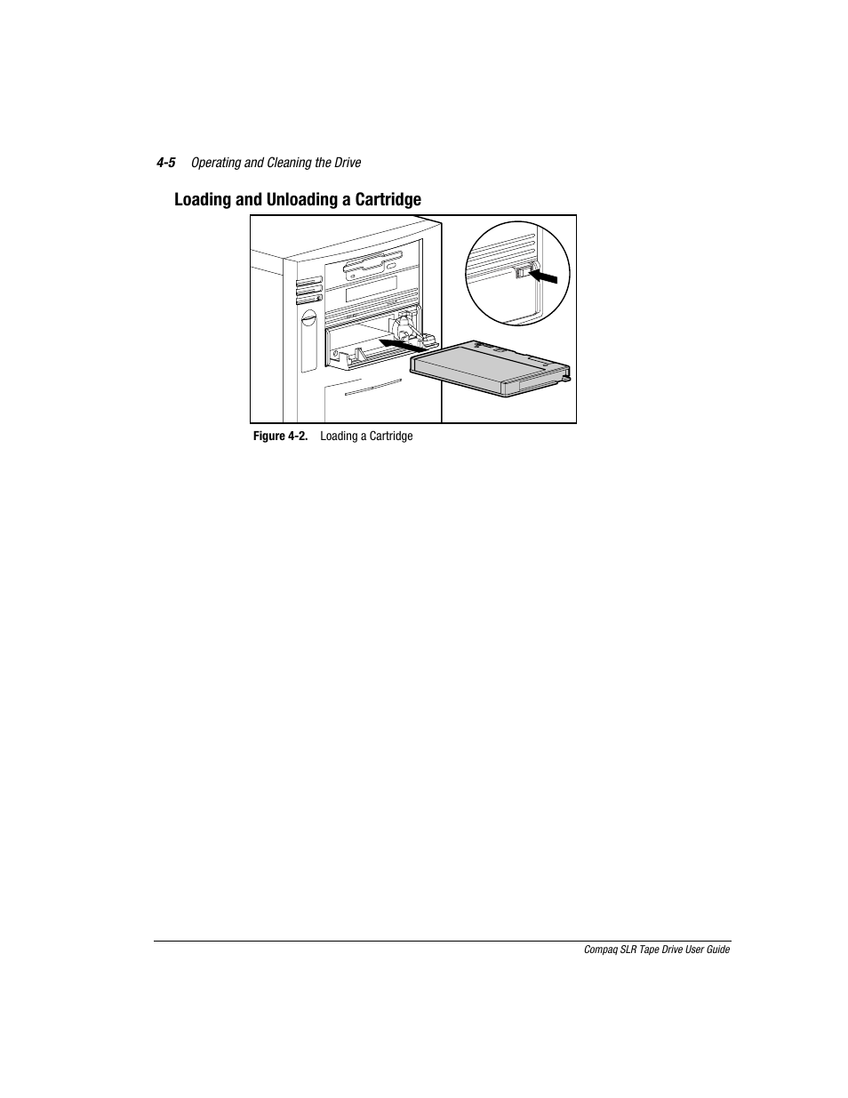 Loading and unloading a cartridge | Compaq 340622-002 User Manual | Page 38 / 79