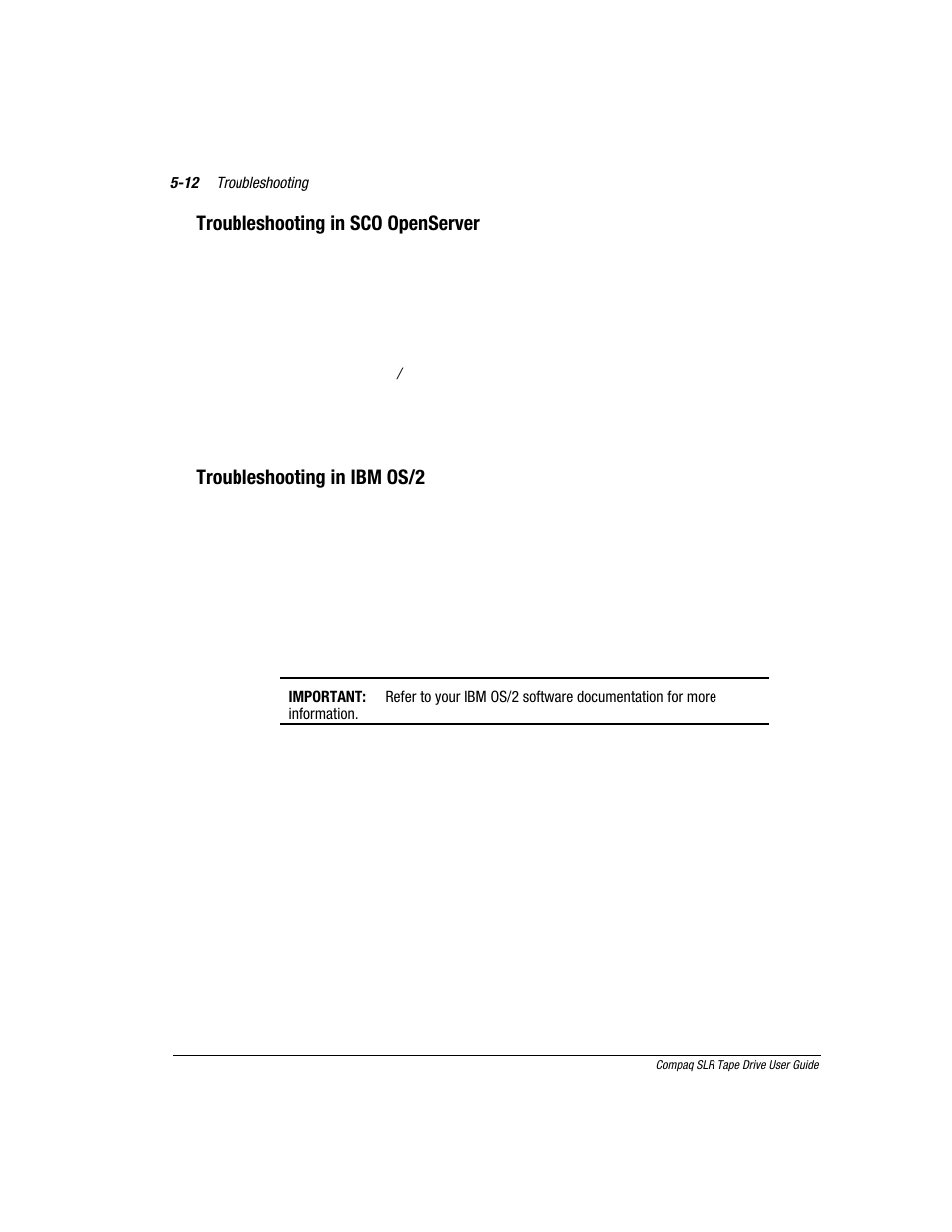 Troubleshooting in sco openserver, Troubleshooting in ibm os/2 | Compaq 340622-002 User Manual | Page 53 / 79