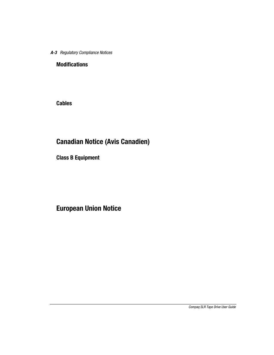 Canadian notice (avis canadien), European union notice | Compaq 340622-002 User Manual | Page 68 / 79