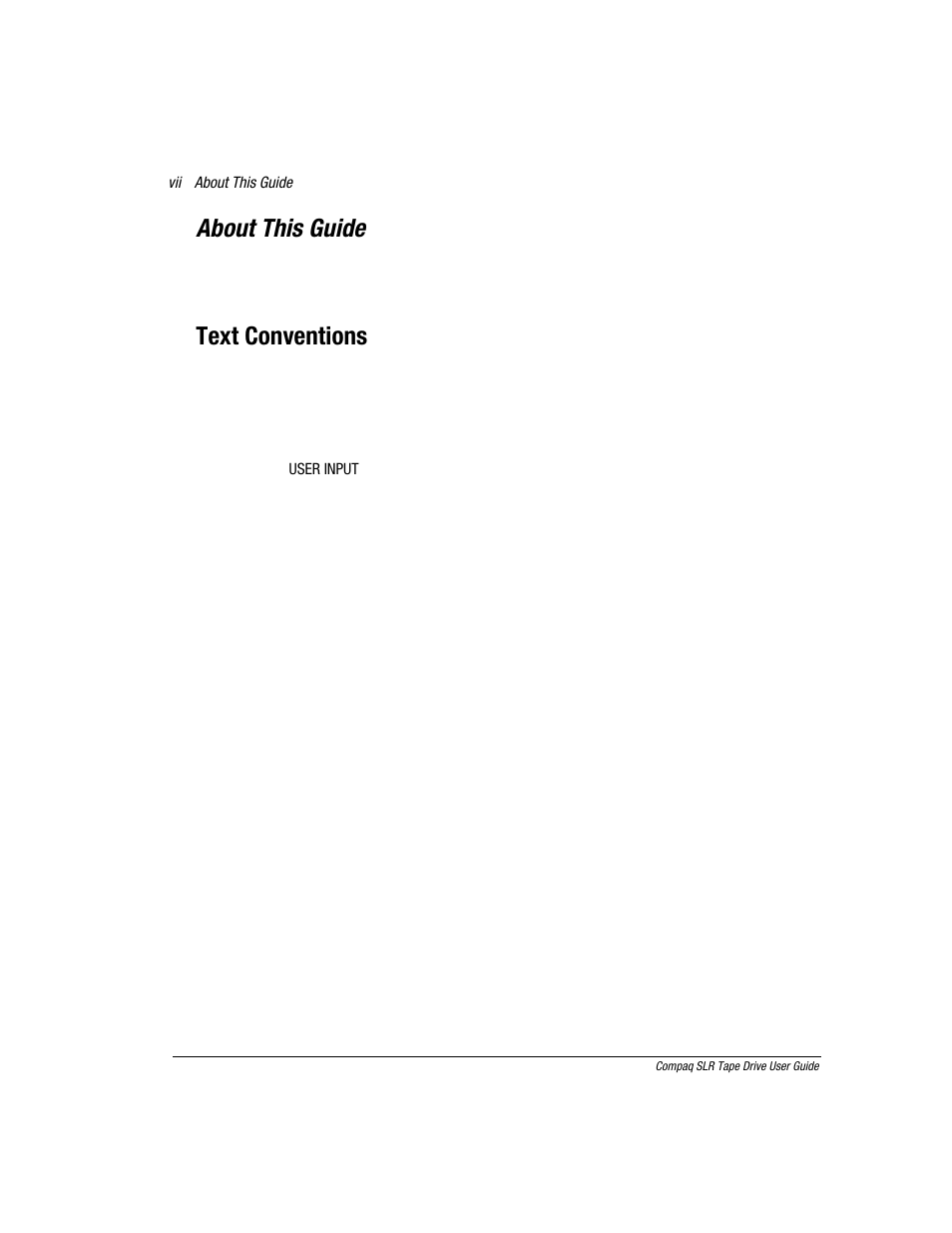 About this guide, Text conventions | Compaq 340622-002 User Manual | Page 7 / 79