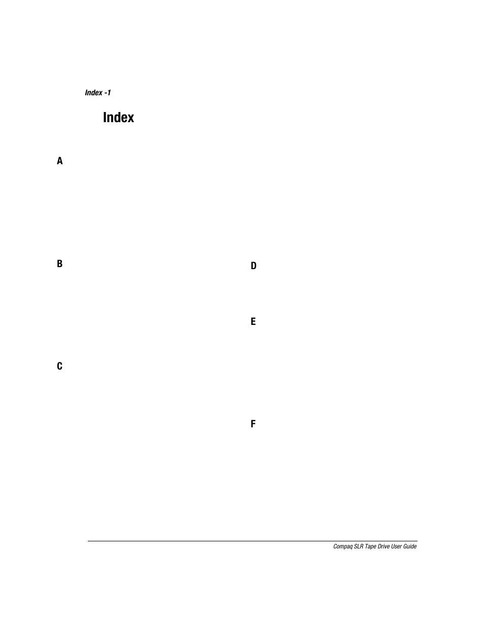 Index | Compaq 340622-002 User Manual | Page 76 / 79