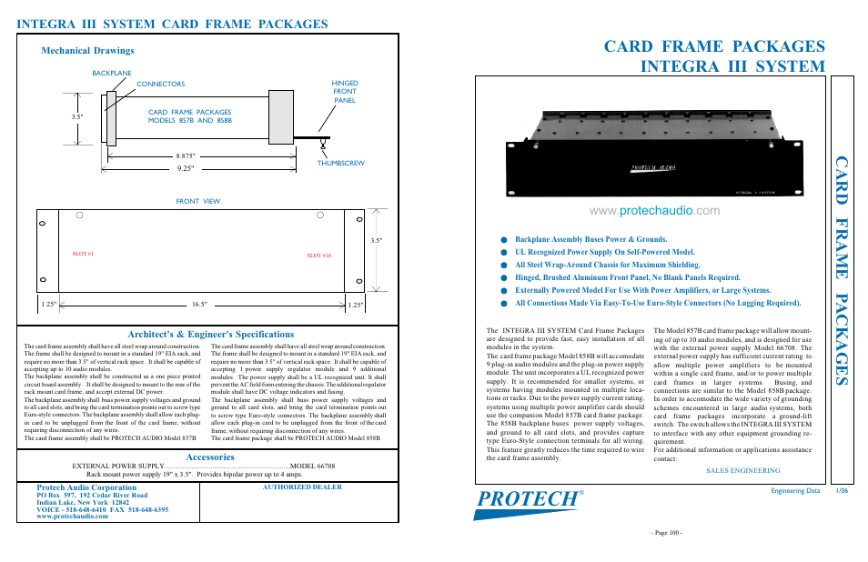 Protech Audio 858B User Manual | 2 pages