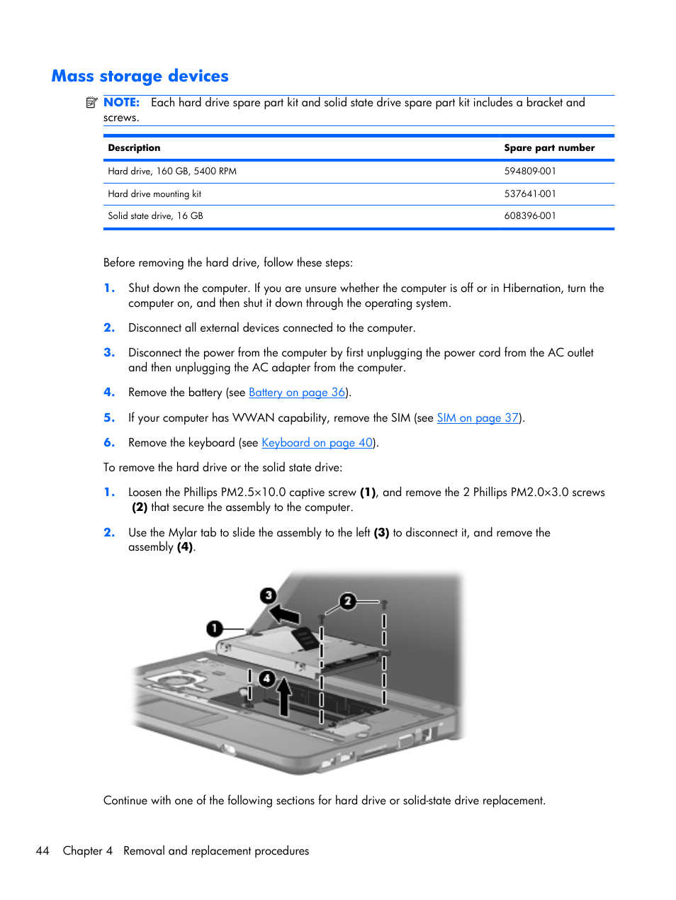 Mass storage devices | Compaq 102 User Manual | Page 52 / 119