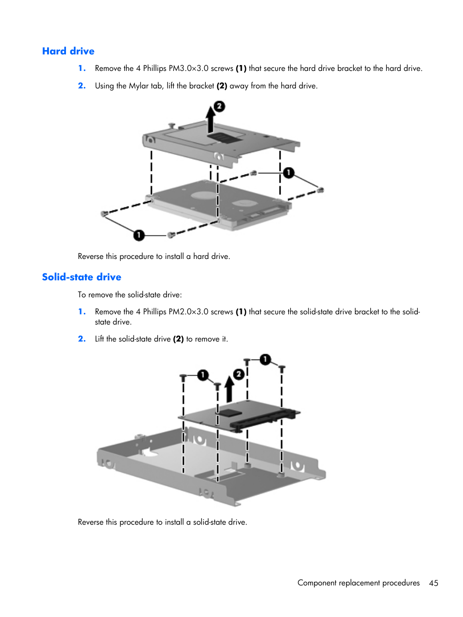 Hard drive, Solid-state drive, Hard drive solid-state drive | Compaq 102 User Manual | Page 53 / 119