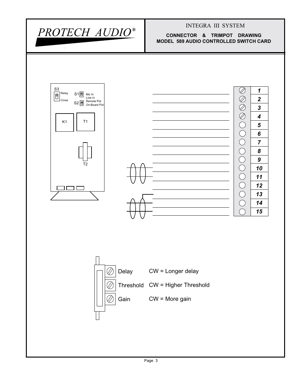 Protech audio | Protech Audio 589 User Manual | Page 3 / 3