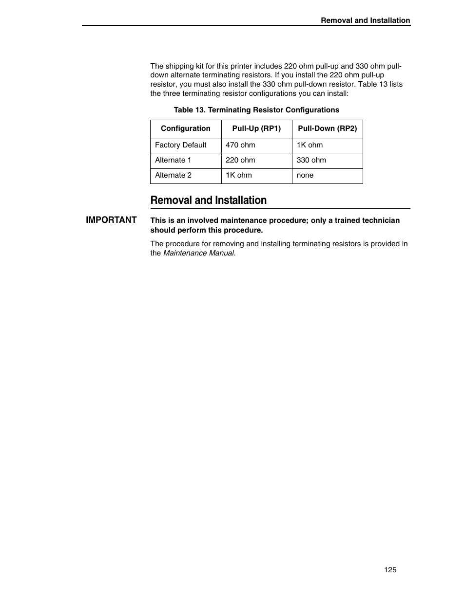 Removal and installation | Compaq P5000 Series User Manual | Page 125 / 186