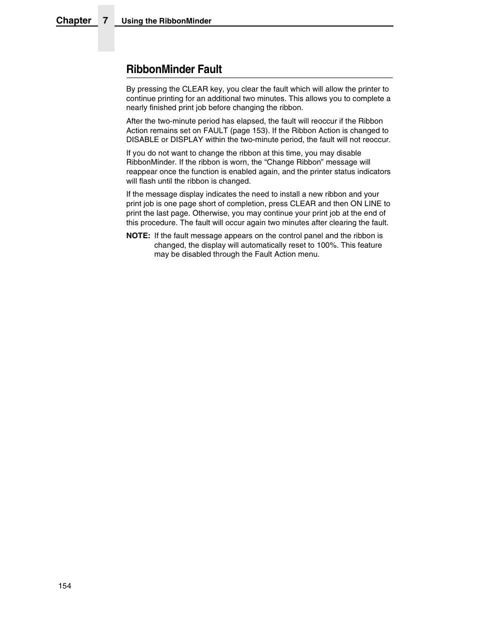 Ribbonminder fault | Compaq P5000 Series User Manual | Page 154 / 186