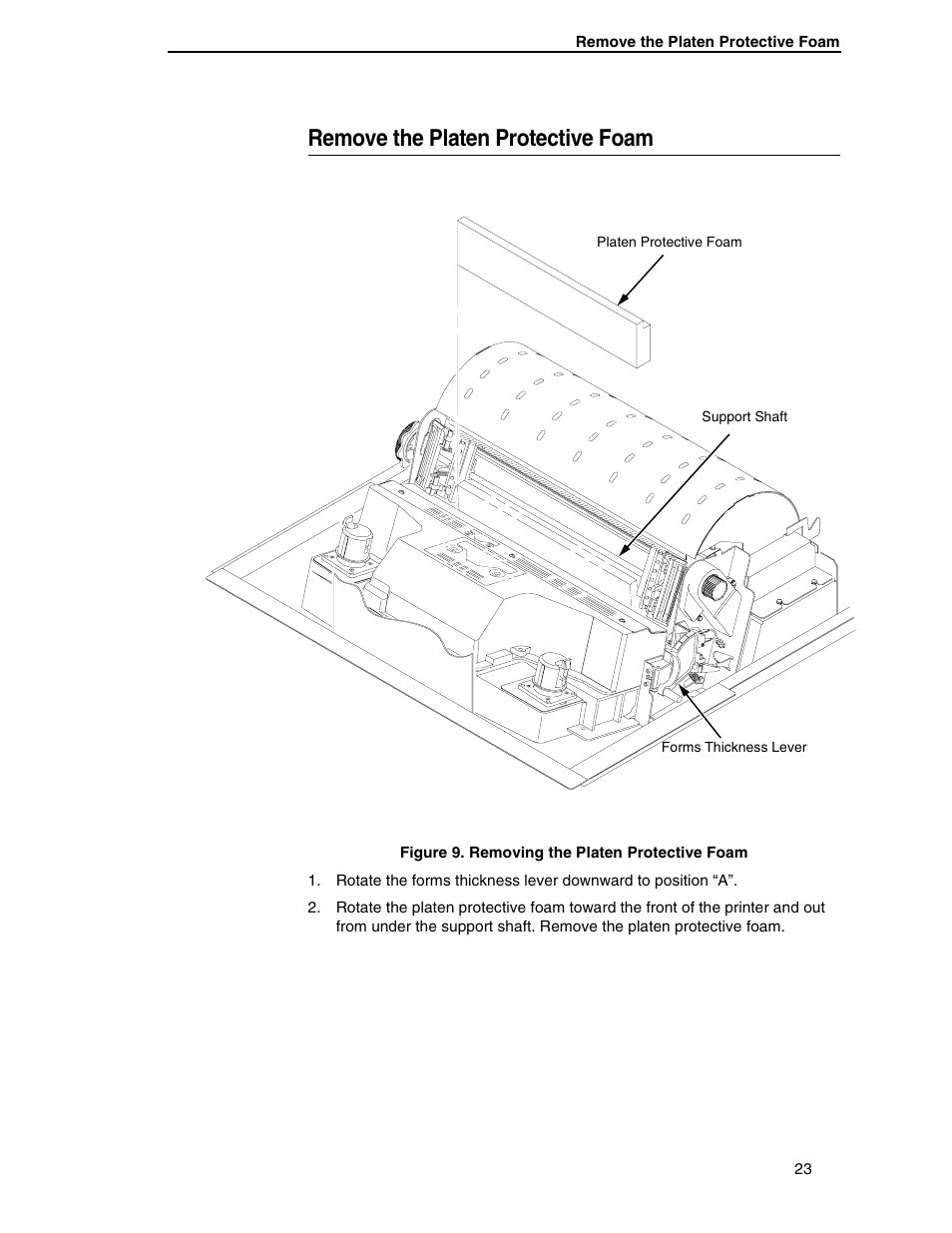Remove the platen protective foam | Compaq P5000 Series User Manual | Page 23 / 186