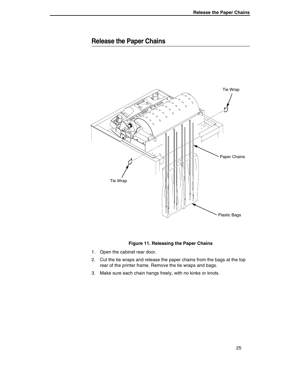 Release the paper chains | Compaq P5000 Series User Manual | Page 25 / 186