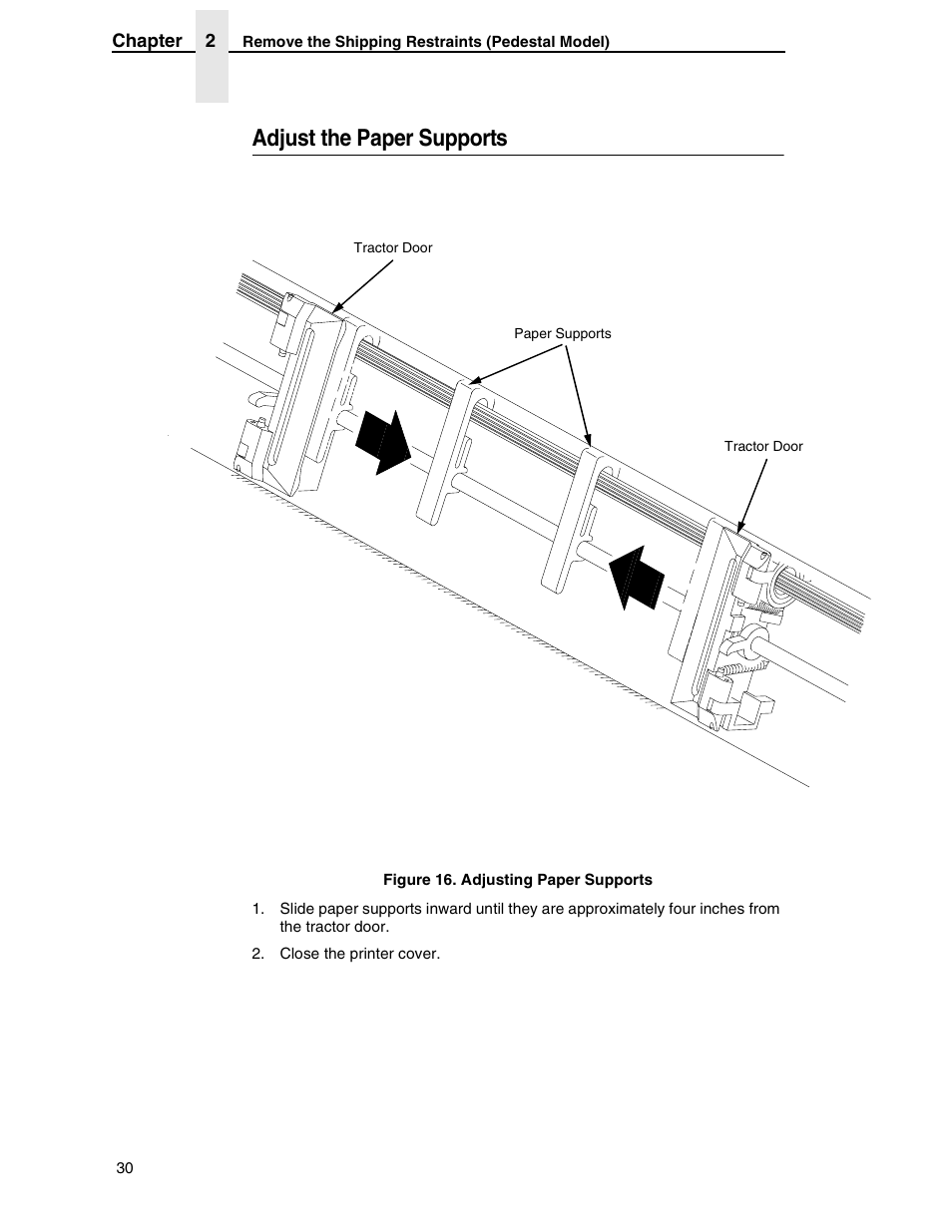 Adjust the paper supports | Compaq P5000 Series User Manual | Page 30 / 186