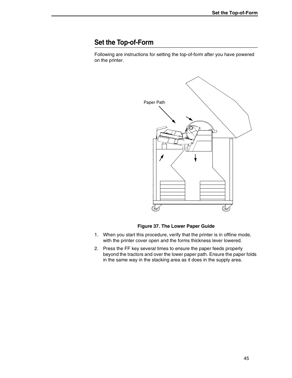 Set the top-of-form | Compaq P5000 Series User Manual | Page 45 / 186