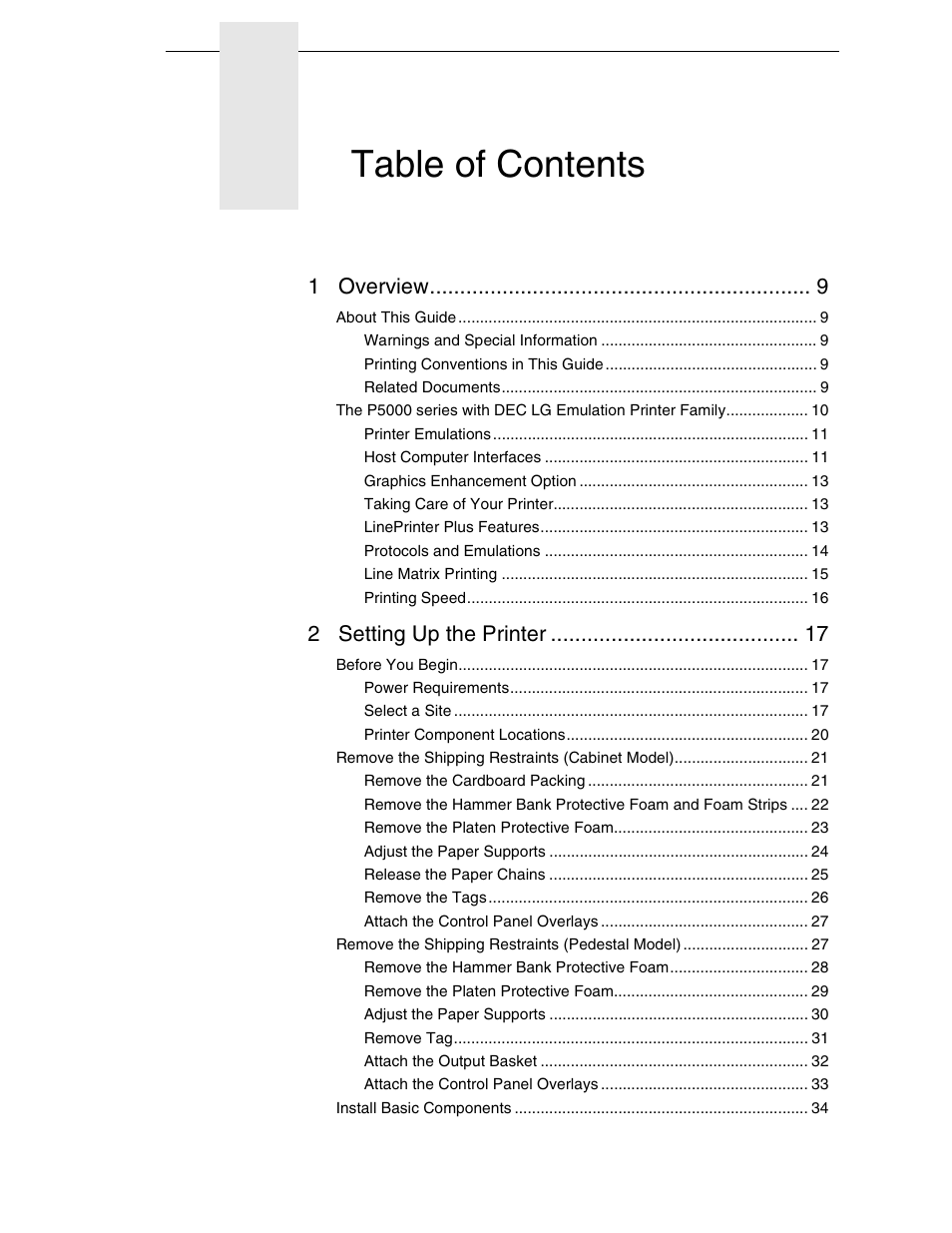 Compaq P5000 Series User Manual | Page 5 / 186