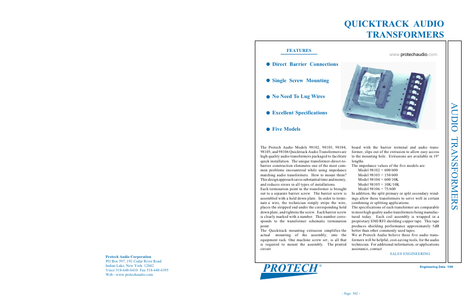 Protech Audio 98102 User Manual | 2 pages