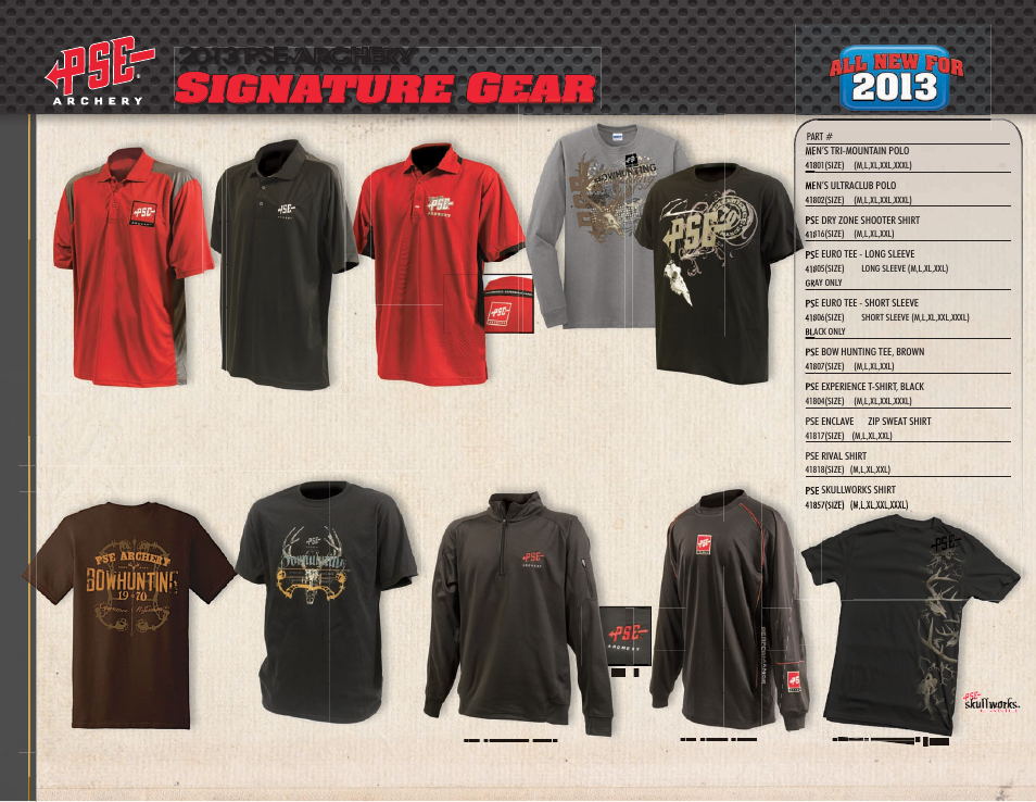 Ignature, 2013 pse archery | PSE Archery Signature Gear 2013 User Manual | Page 2 / 6