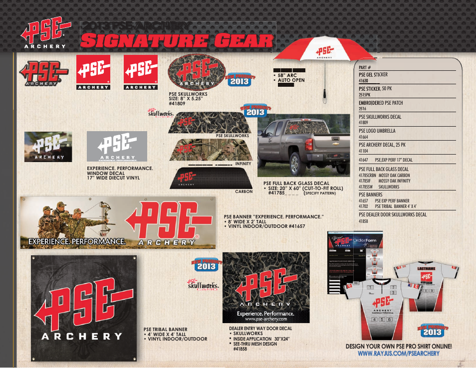 Ignature, 2013 pse archery | PSE Archery Signature Gear 2013 User Manual | Page 6 / 6