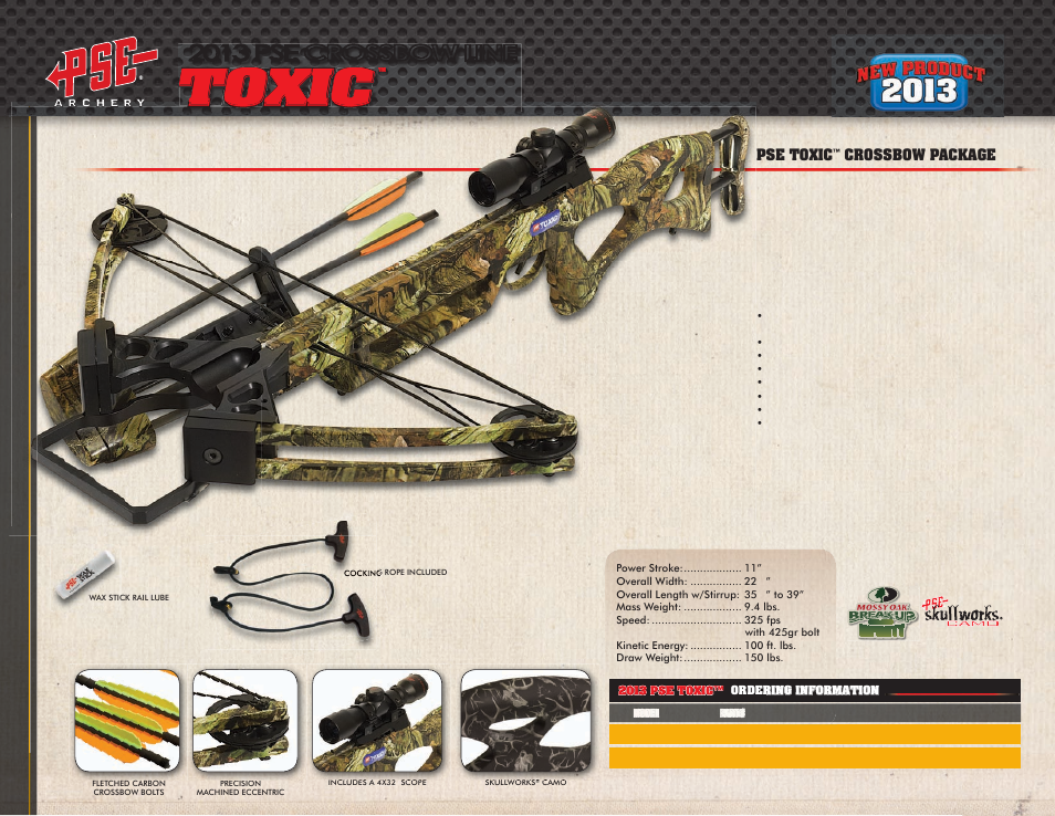 Toxic, 2013 pse crossbow line | PSE Archery Crossbows 2013 User Manual | Page 8 / 11