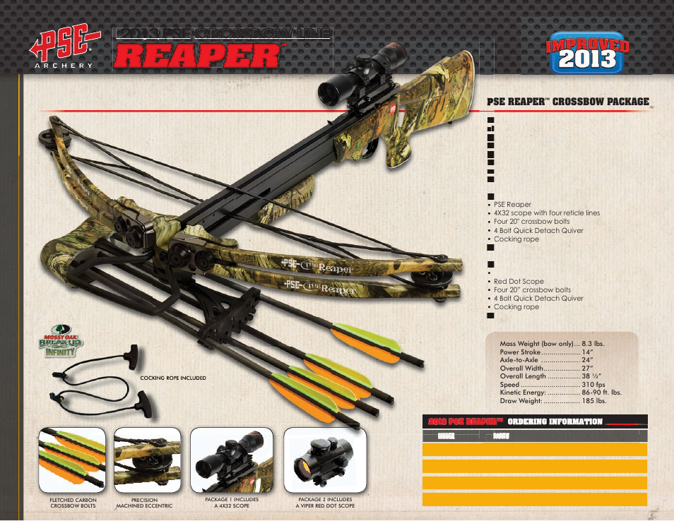 Reaper, 2013 pse crossbow line | PSE Archery Crossbows 2013 User Manual | Page 9 / 11