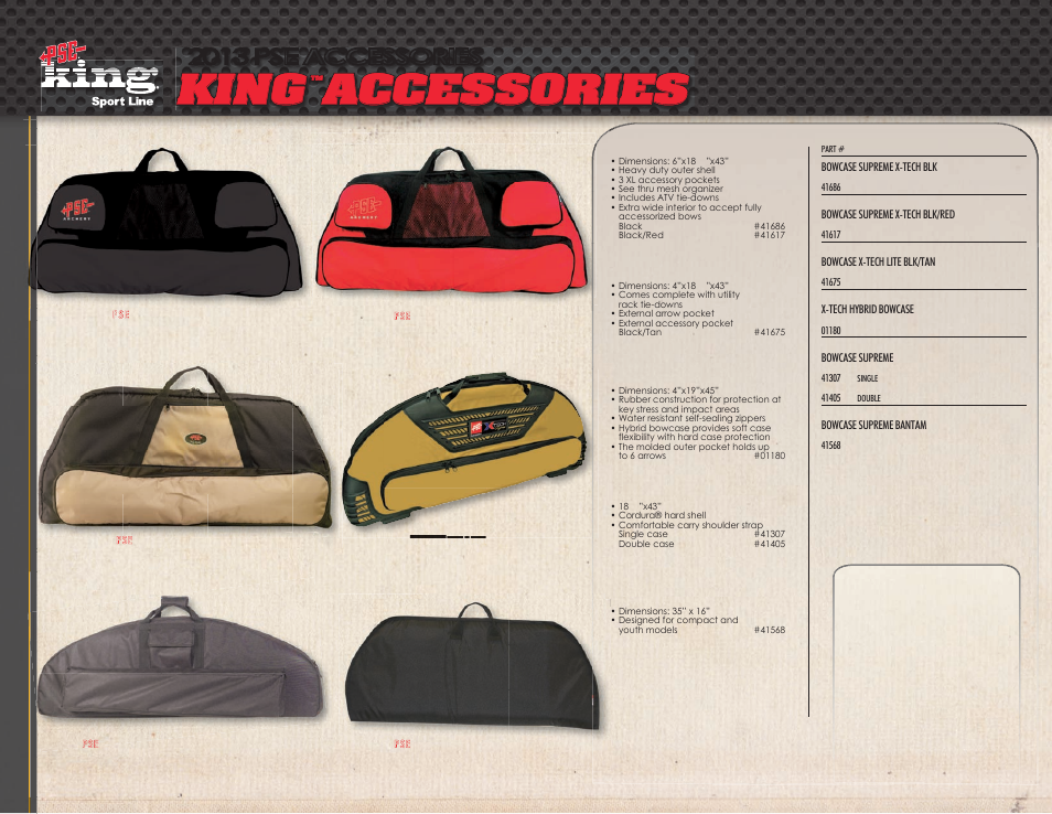 King, Accessories, 2013 pse accessories | PSE Archery King Accessories 2013 User Manual | Page 4 / 5