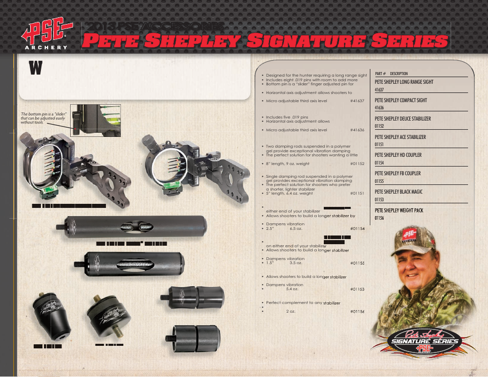 Hepley, Ignature, Eries | 2013 pse accessories | PSE Archery Binder Accessories 2013 User Manual | Page 2 / 9