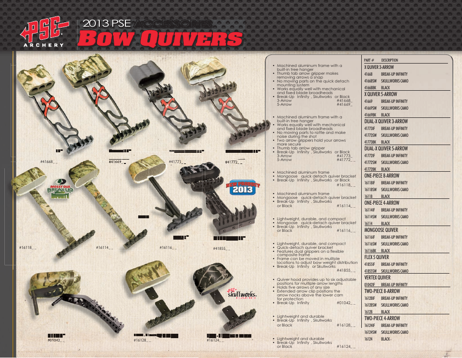 Uivers, 2013 pse accessories | PSE Archery Binder Accessories 2013 User Manual | Page 7 / 9