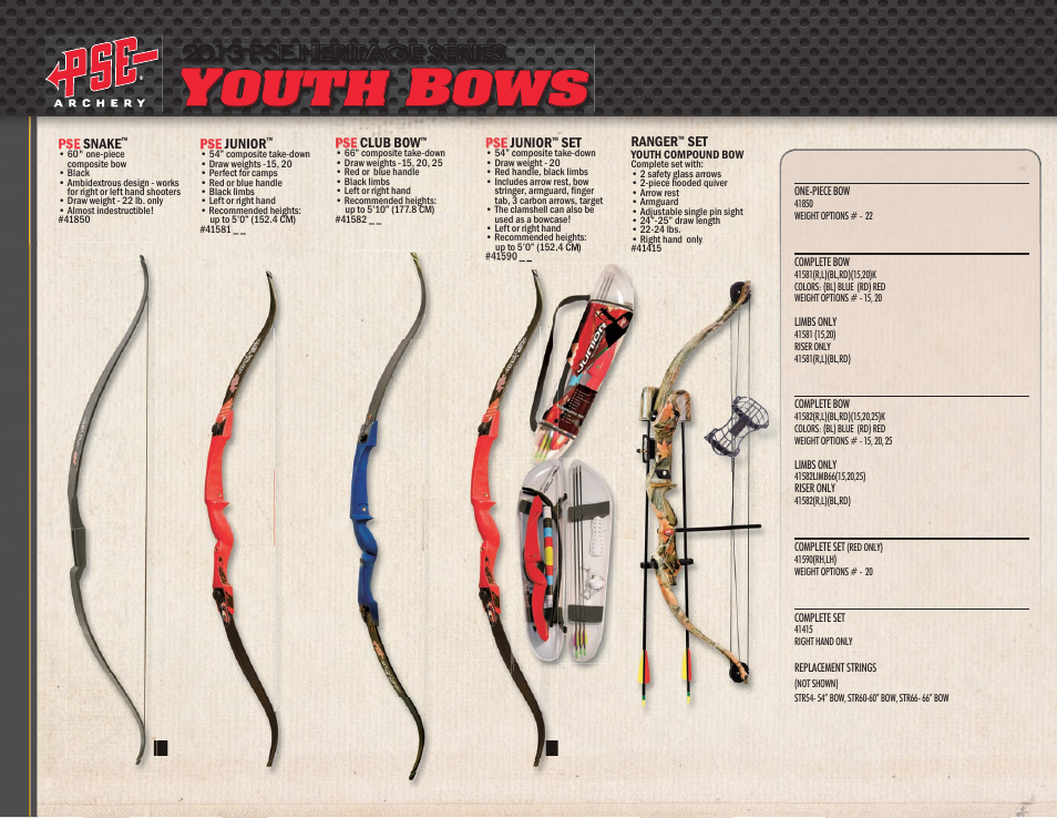 Outh, 2013 pse heritage series | PSE Archery Heritage Series Bows 2013 User Manual | Page 8 / 9