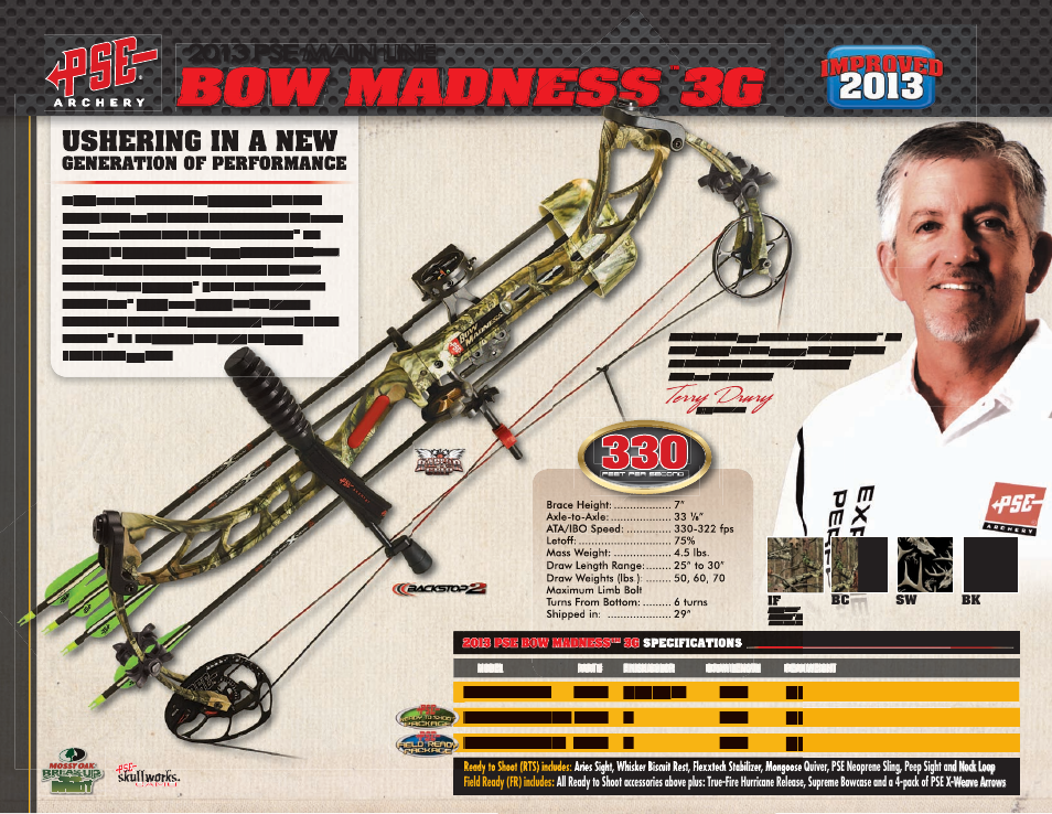 Bow madness, Terry drury, Ushering in a new | 2013 pse main line | PSE Archery Mainline Bows 2013 User Manual | Page 4 / 13