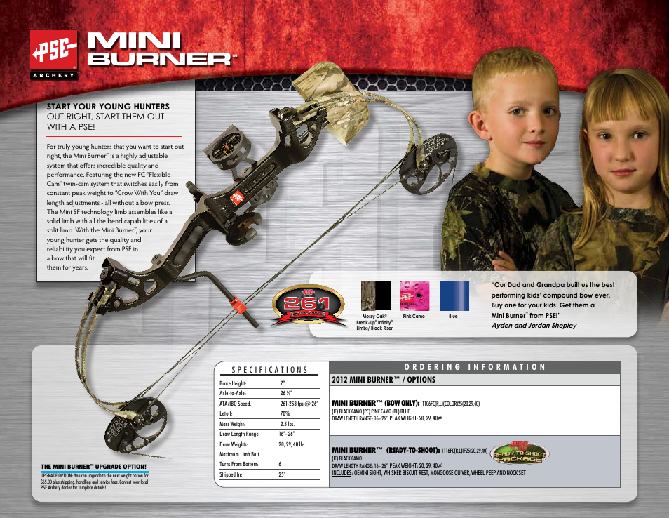 Mini, Burner | PSE Archery Mainline Bows 2012 User Manual | Page 12 / 13