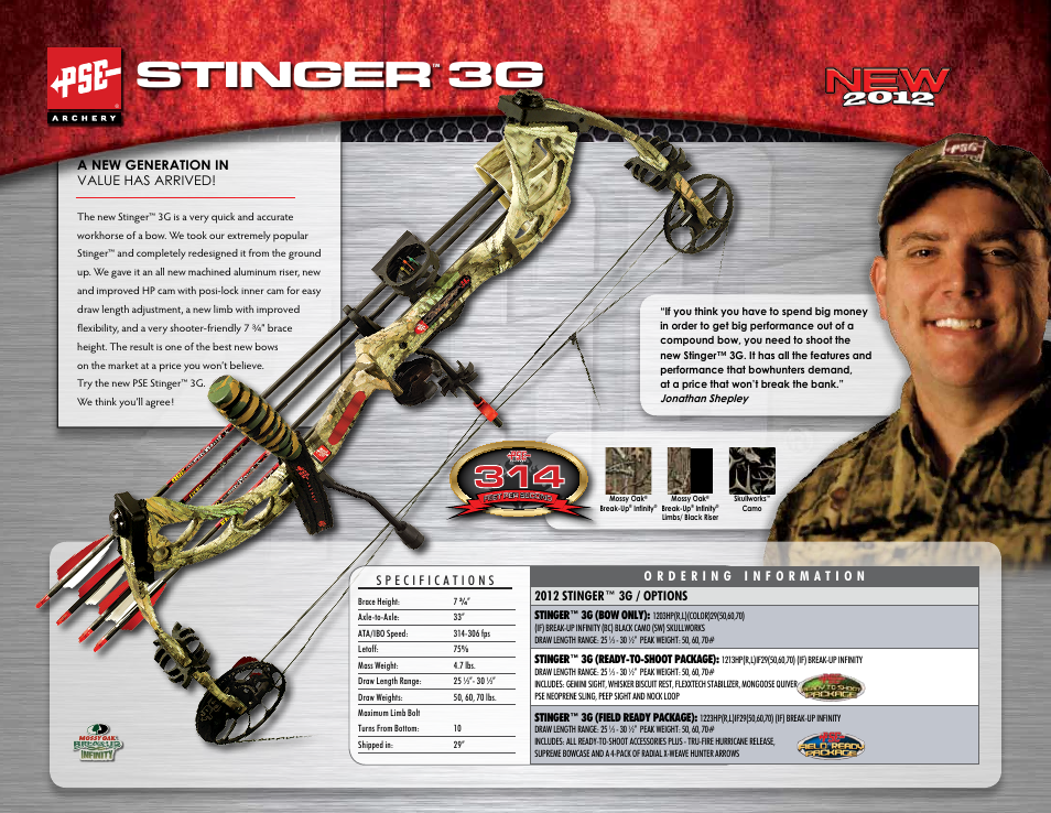 Stinger | PSE Archery Mainline Bows 2012 User Manual | Page 7 / 13