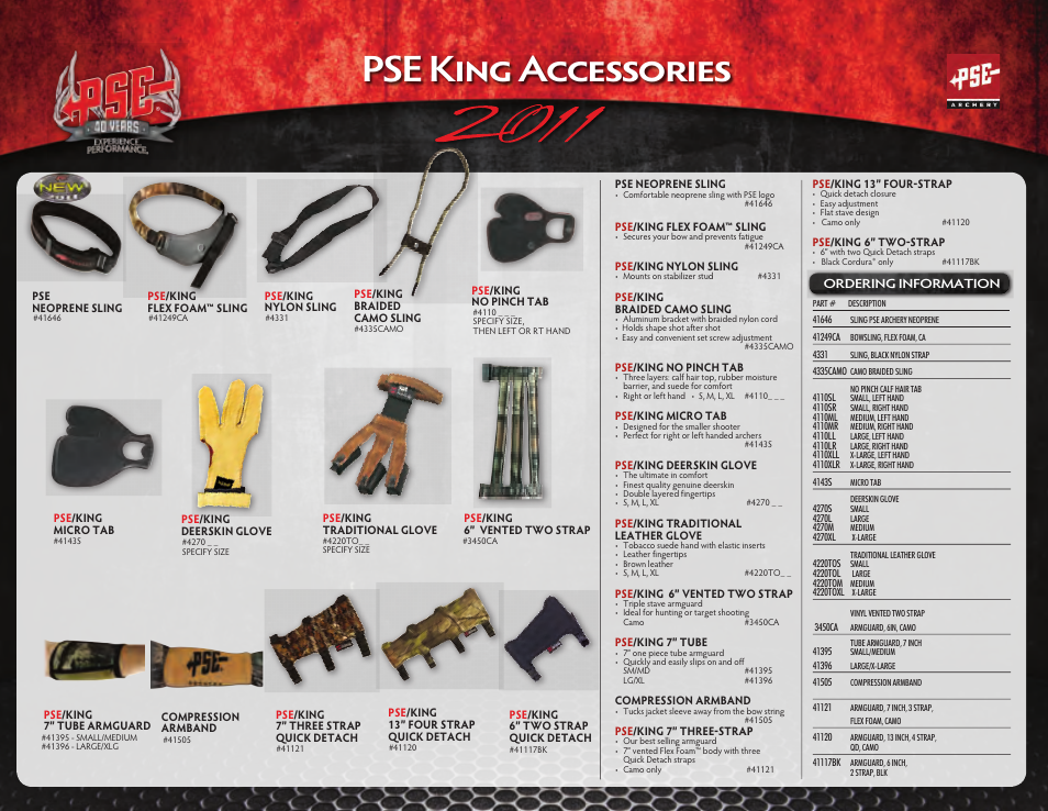 Pse king accessories | PSE Archery King 2011 User Manual | Page 2 / 4