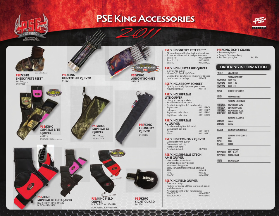 Pse king accessories | PSE Archery King 2011 User Manual | Page 3 / 4