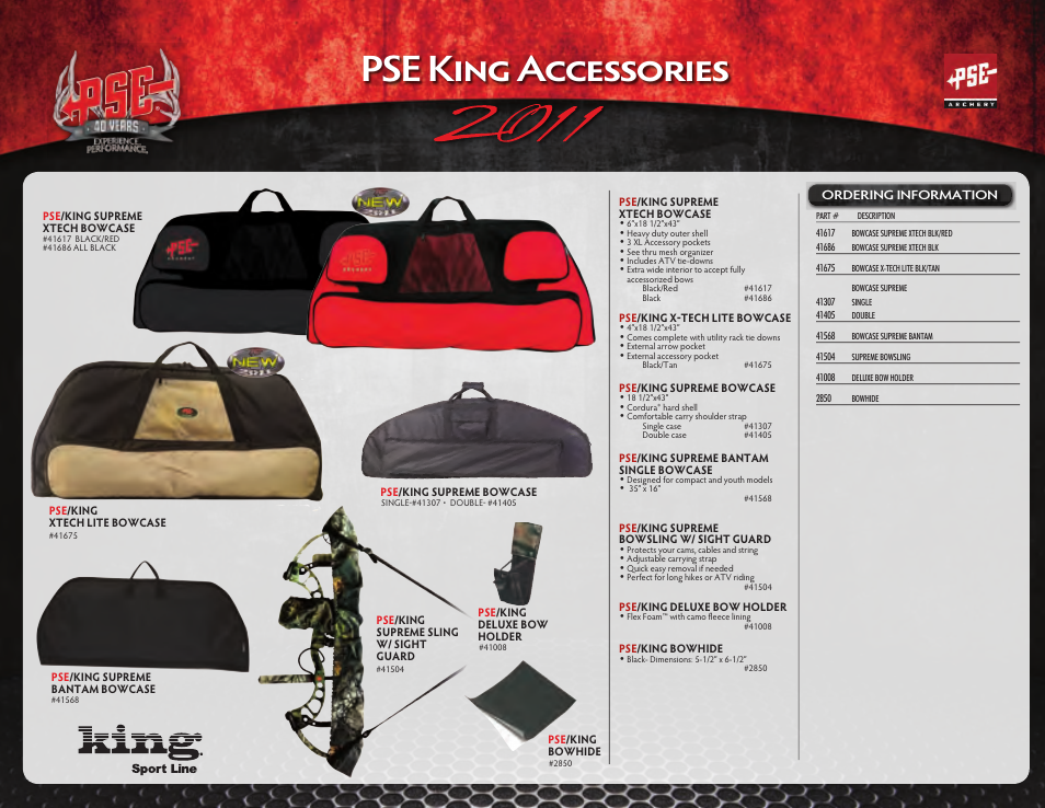 Pse king accessories | PSE Archery King 2011 User Manual | Page 4 / 4