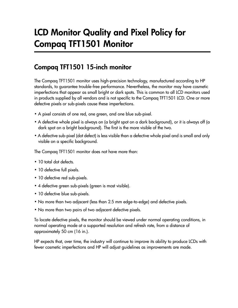 Compaq TFT 1501 User Manual | Page 28 / 38