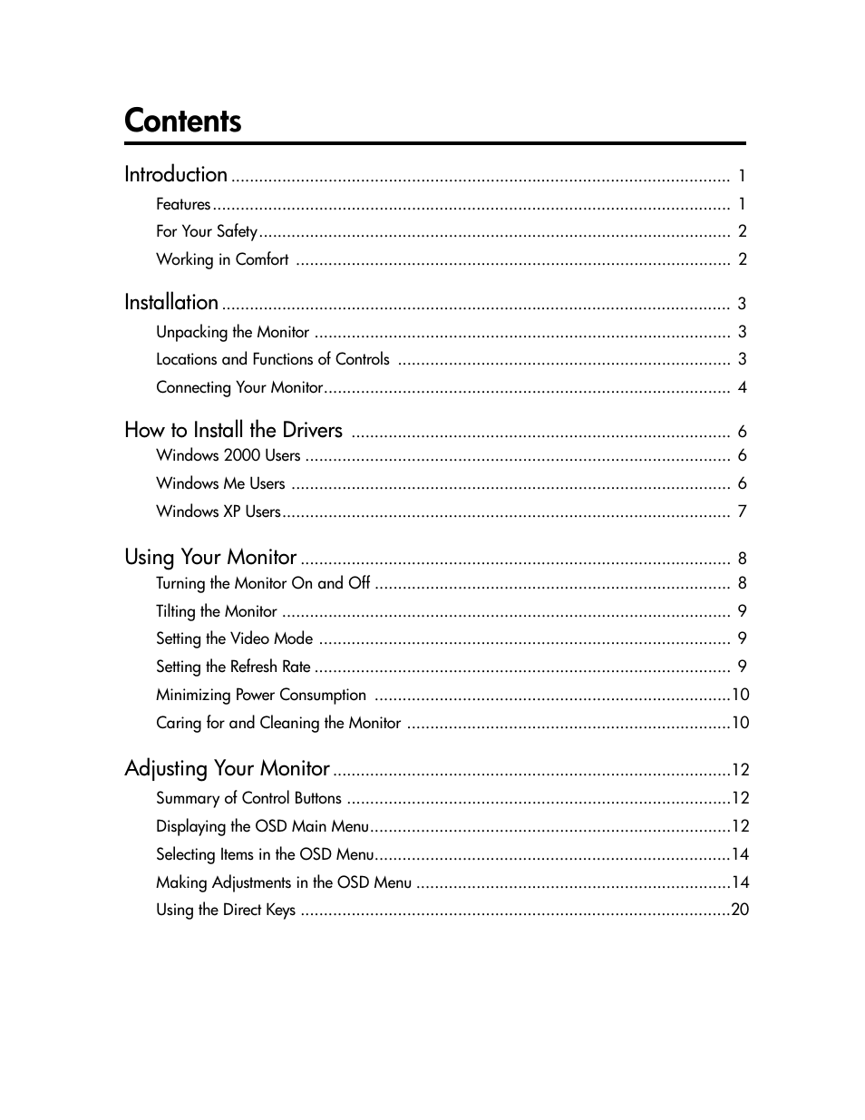 Compaq TFT 1501 User Manual | Page 3 / 38