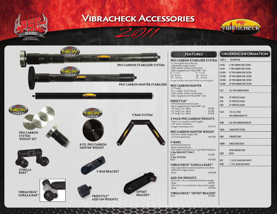 Vibracheck accessories | PSE Archery Vibracheck 2011 User Manual | Page 3 / 4