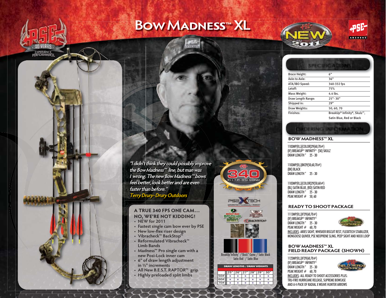 Bow madness, A true 340 fps one cam… no, we’re not kidding | PSE Archery Mainline Bows 2011 User Manual | Page 6 / 16