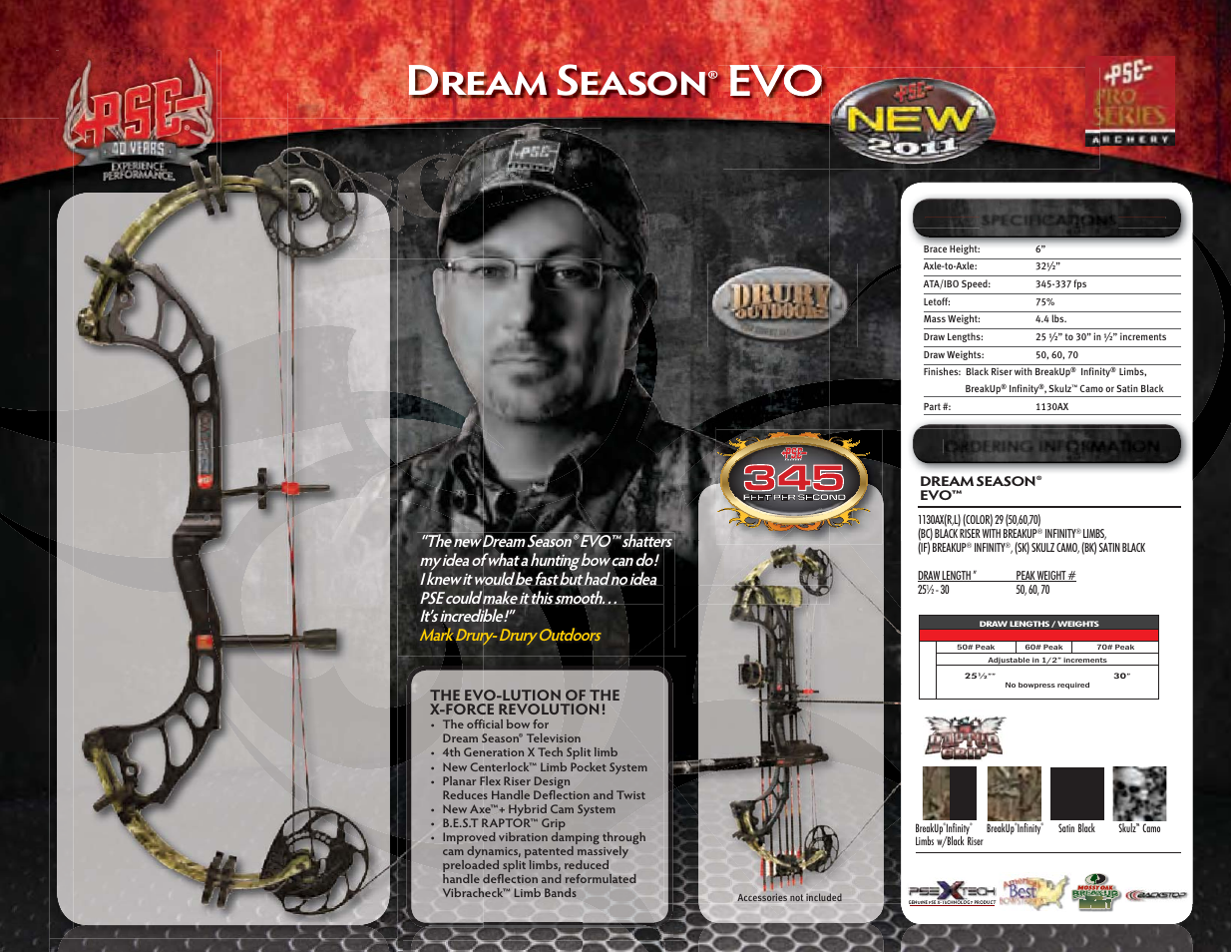 Dream season, The evo-lution of the x-force revolution | PSE Archery Pro Series Bows 2011 User Manual | Page 7 / 16